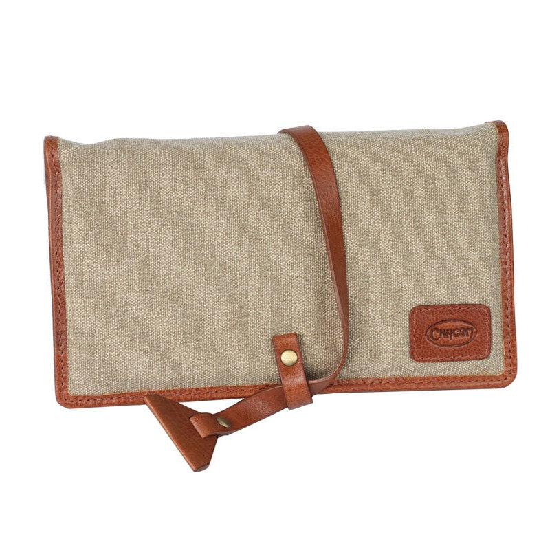 Chacom Roll Up Pouch For 2 Pipe Case With Pouch CC023 Canvas Leather