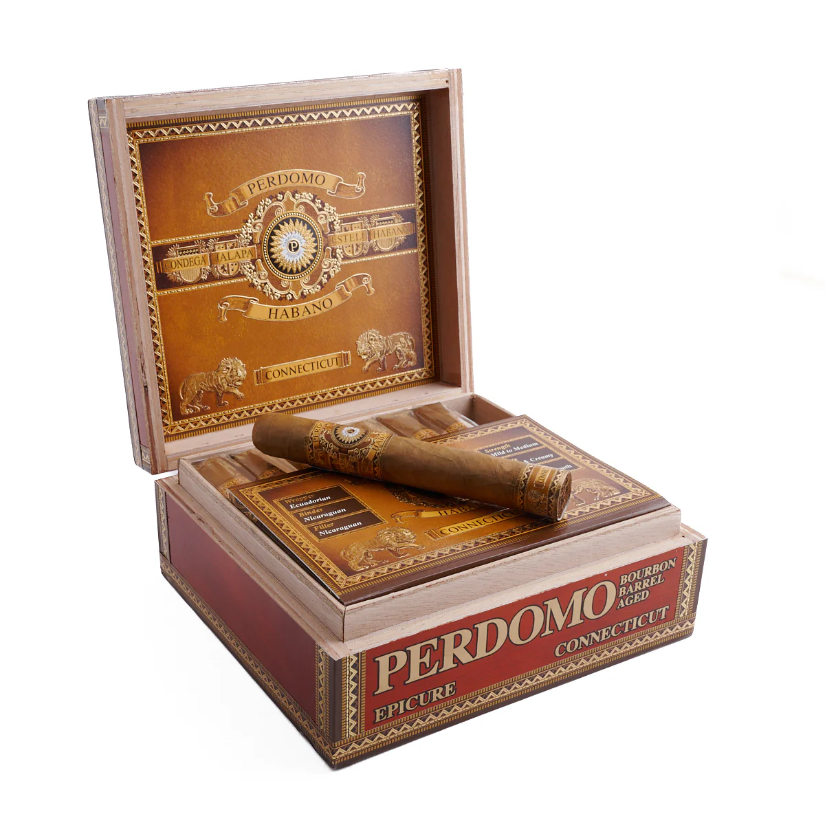 Perdomo Habano Bourbon Barrel Aged Connecticut Epicure Toro - Image 2