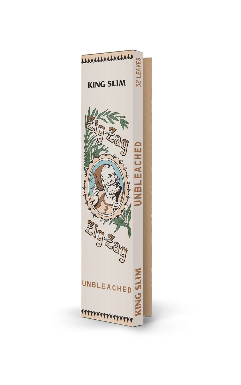 Zig-Zag King Slim Unbleached Rolling Papers - Vintage 50ct